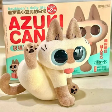 DMHTOY Siamese Cat Azukisan's Daily Life Flocking Plush Blind Box