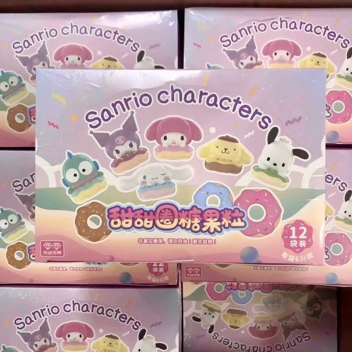 DMHTOY Sanrio Characters Donut Candy My Melody Kuromi Blind Bag