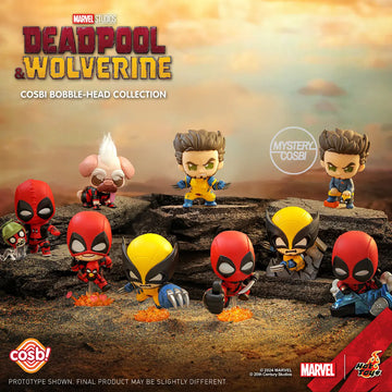 DMHTOY HotToys Marvel Headpool&Wolverine Cosbi Bobble-Head Collection Blind Box