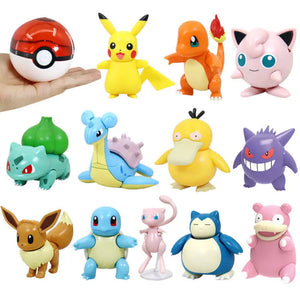 DMHTOY Pokemon Pikachu Slowpoke Snorlax Mew Eevee Lapras Gengar Model Kit