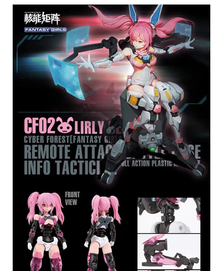 In Stock DMHTOY Nuke Matrix Cyber Forest Fantasy Girls CF02 Remote Attack Battle Base Info Tactician Lirly Bell Plastic Model Kit