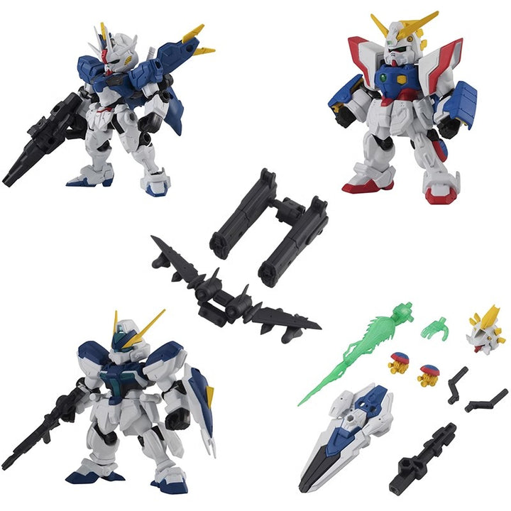 DMHTOY In Stock Bandai MSE25 Gundam Aerial Shining Gundam Windam 5pcs Set Mini Figure