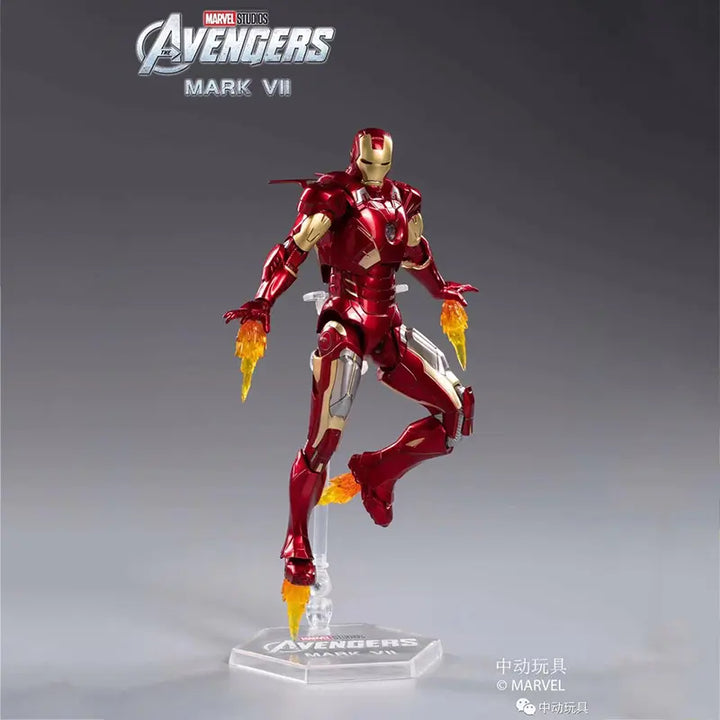 DMHTOY In Stock ZD Toy Marvel 7" Iron Man MK7 1/10 Action Figure