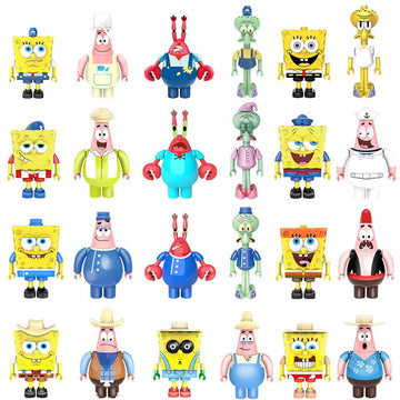 DMHTOY SpongeBob SquarePants Patrick Star 20 Best Year Ever 24pcs Mini Figure