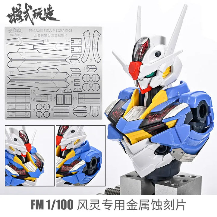 Modelmark Specialized Metal Etching Plate For FULL MECHANICS FM 1/100 AERIAL Gundam