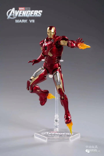 DMHTOY In Stock ZD Toy Marvel 7" Iron Man MK7 1/10 Action Figure