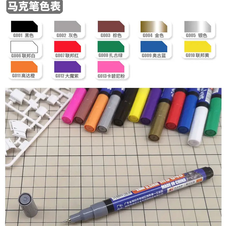 DMHTOY MS043 Oily Model Marker Extra-fine Hook Liner Tools For Assembly Building Model Kit