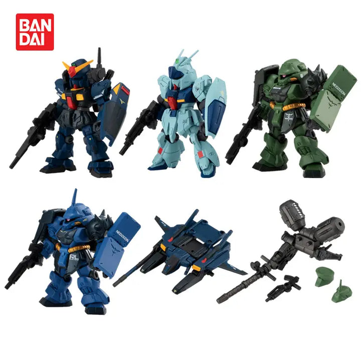 DMHTOY In Stock Bandai Mobile Suit Ensemble MSE7.5 5pcs Set Geara Doga RGZ-91 Gundam MK-Ⅱ Mini Figure