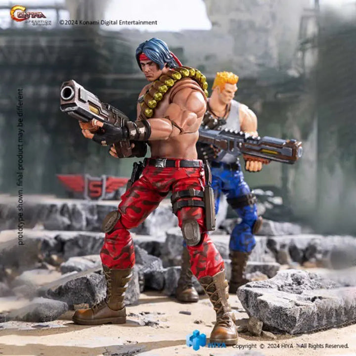 DMHTOY HIYA 1/12 Contra: Operation Galuga Bill Rizer Lance Bean 6" Action Figure