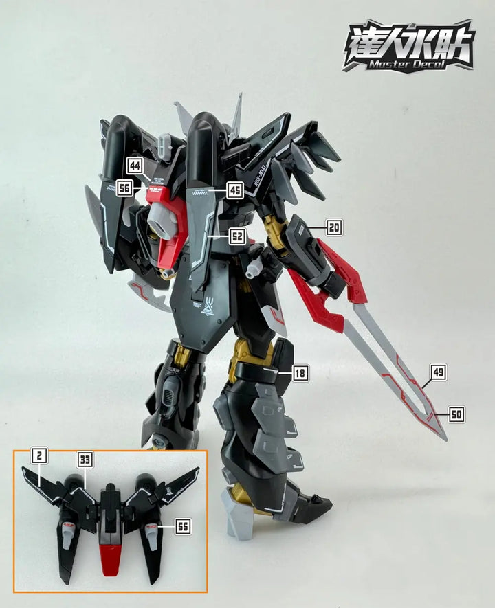 DMHTOY In Stock Fluorescent Decals H046 Suitable for Seed HG 1/144 BLACK KNIGHT SQUAD Shi-ve.A