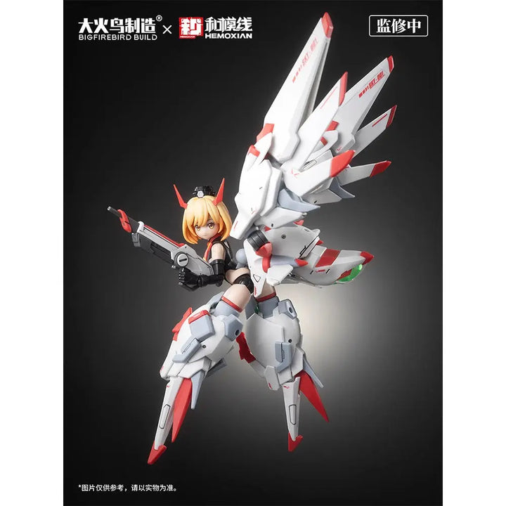 DMHTOY In Stock HEMOXIAN Bigfirbird Build Full-Time Jijia 18cm SKY-001 Kelly Janet Assembly Model Kit