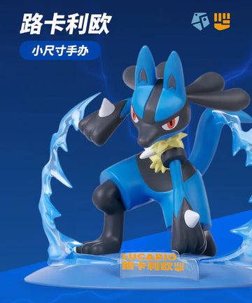 DMHTOY Stock Funsm Pokemon Lucario Ash-Greninja Dragonite Mew Mini Prime Figure