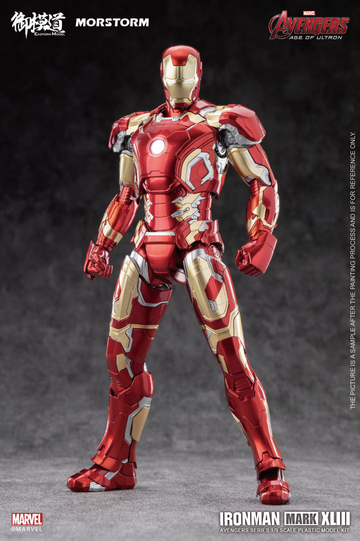 DMHTOY In Stock Morstorm & E-Model Iron Man Mark XLIII MK43 1/9 Scale Plastic Model Kit Marvel Avgengers Age of Ultron