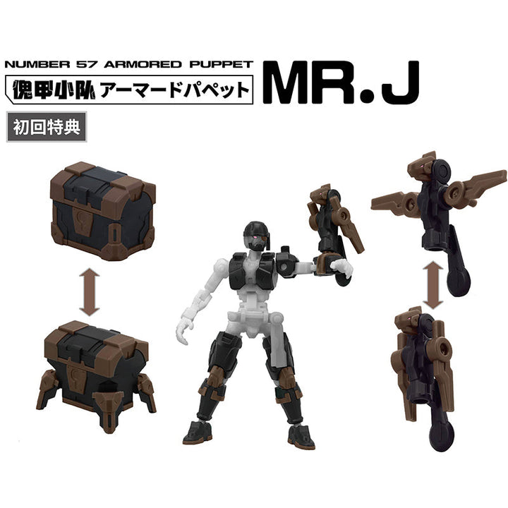 DMHTOY In Stock KEMO Fiftyseven No.57 Number 57 Armored Puppet MR.J 1/24 Scale Model Kit