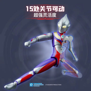 DMHTOY Keeppley Ultraman Tiga Taiga Trigge Decker Flash Type Building Block Action Figure