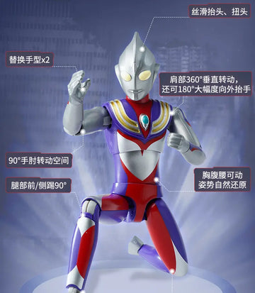 DMHTOY Keeppley Ultraman Tiga Taiga Trigge Decker Flash Type Building Block Action Figure