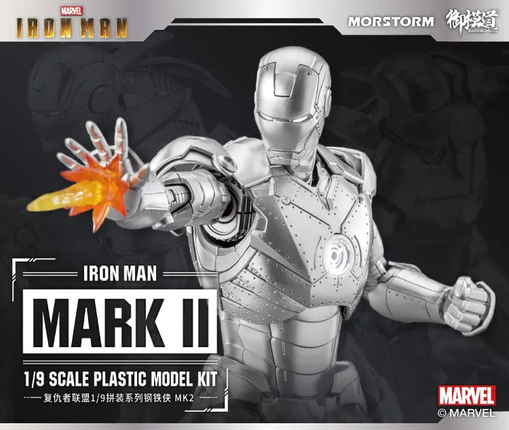 DMHTOY In Stock Morstorm & E-Model IronMan MARK II Mark2 Marvel Avengers Series 1/9 Scale Plastic Model Kit