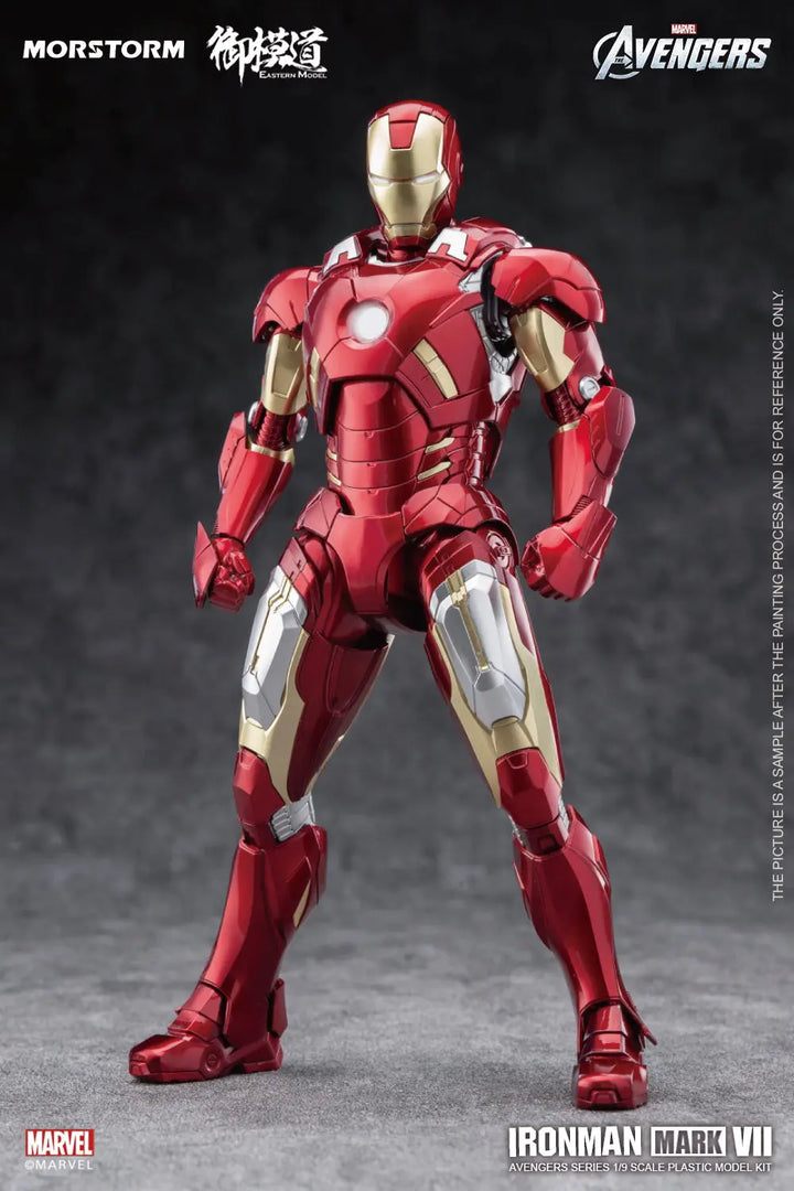 DMHTOY In Stock 1/9 Iron Man MARK VII MK7 Eastern Model & Morstorm Marvel Avengers Endgame Plastic Model Kit