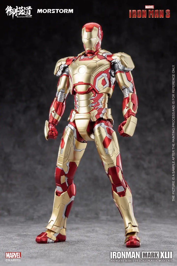 DMHTOY In Stock Morstorm & E-Model IronMan MARK XLII Mark42 Marvel Avengers Series 1/9 Scale Plastic Model Kit