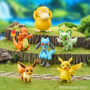 Blokees Pokemon Pikachu Eevee Sprigatito Riolu Charmander Psyduck Model Kit | DMHTOY