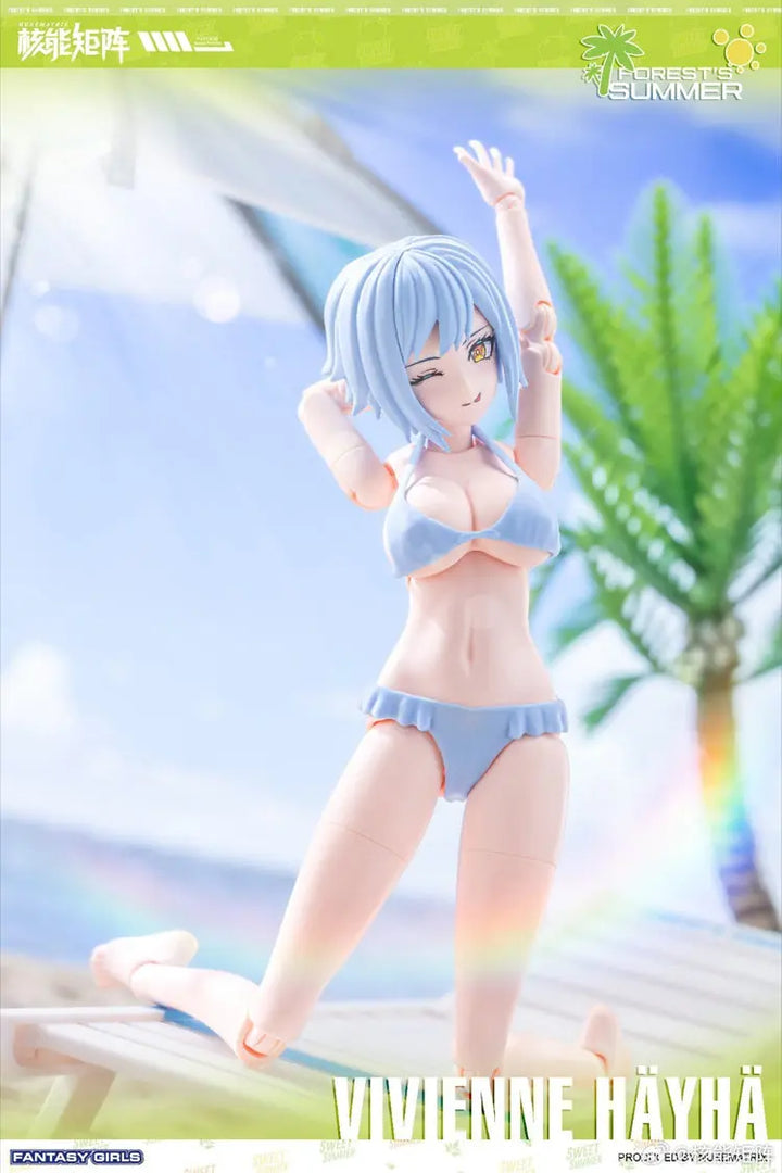 DMHTOY In Stock Nuke Matrix Forest Summer Girl FOX Swimwear Vivienne Hayha Model Kit