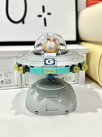 DMHTOY Garfield Space Ship Mini Building Blocks