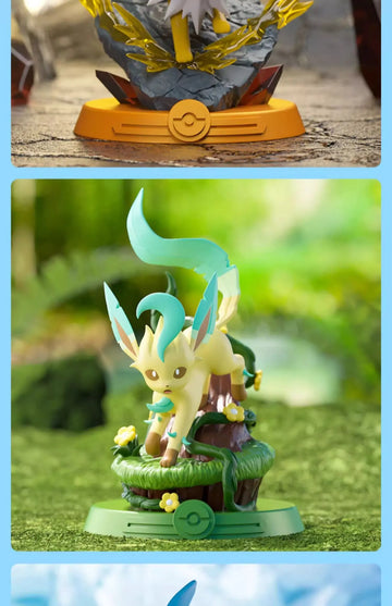 DMHTOY Funsm Pokemon Eevee Family Sylveon Umbreon Glaceon Jolteon Leafeon Mini Figure