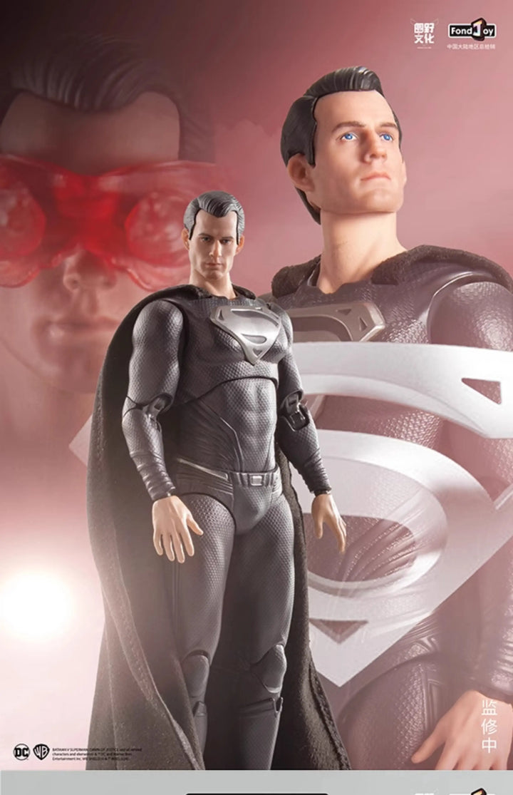 DMHTOY Fondjoy DC Justice League 1/9 Black Superman Action Figure