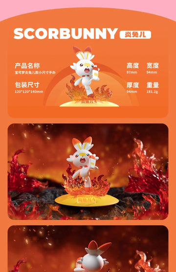 DMHTOY In Stock Funsm Pokemon GENGAR SYLVEON SCORBUNNY PIKACHU Mini Prime Figure