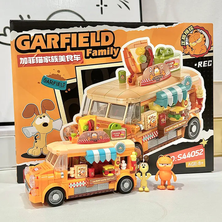 DMHTOY Garfield's Fast Food Truck Series 450pcs Mini Builind Blocks