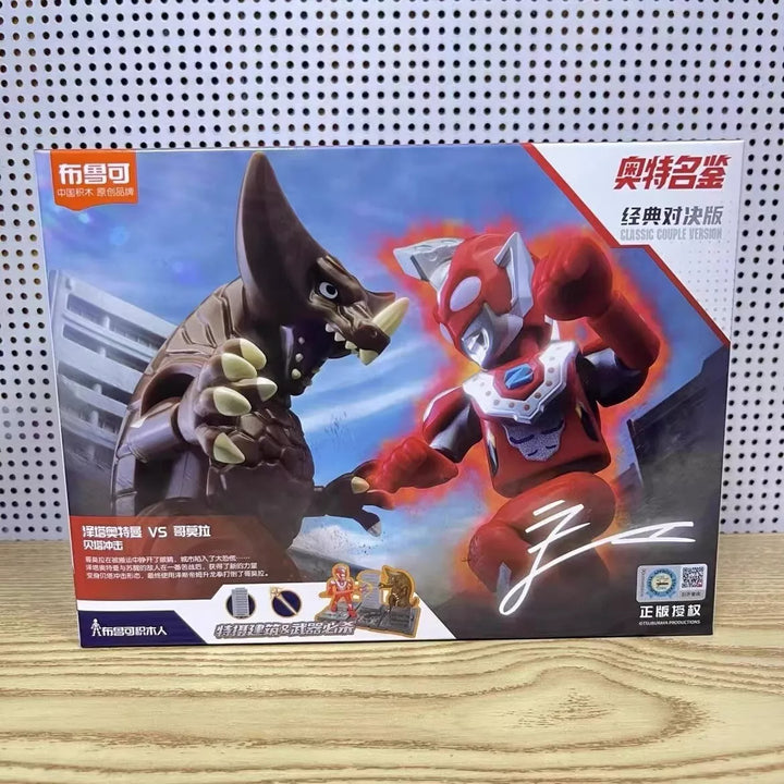 DMHTOY In Stock Bloks Classic Couple Version Ultraman Tiga VS Gazort Mini Figure