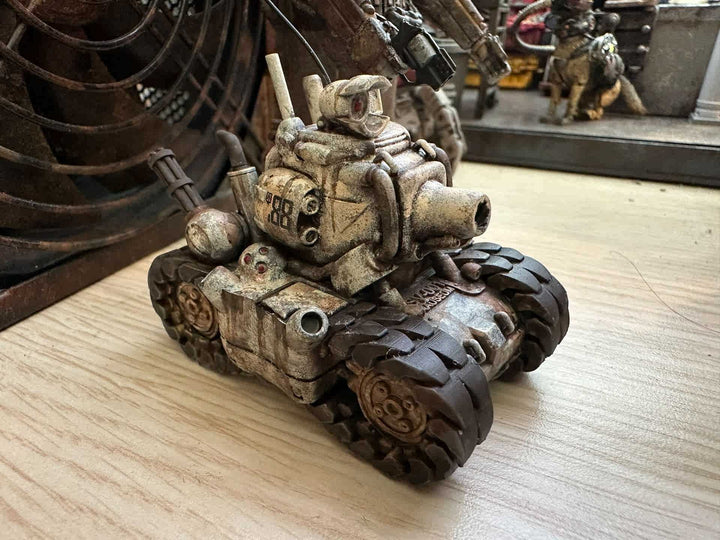 DMHTOY In Stock Painted Metal Slug 6cm Tank for Acid Rain World