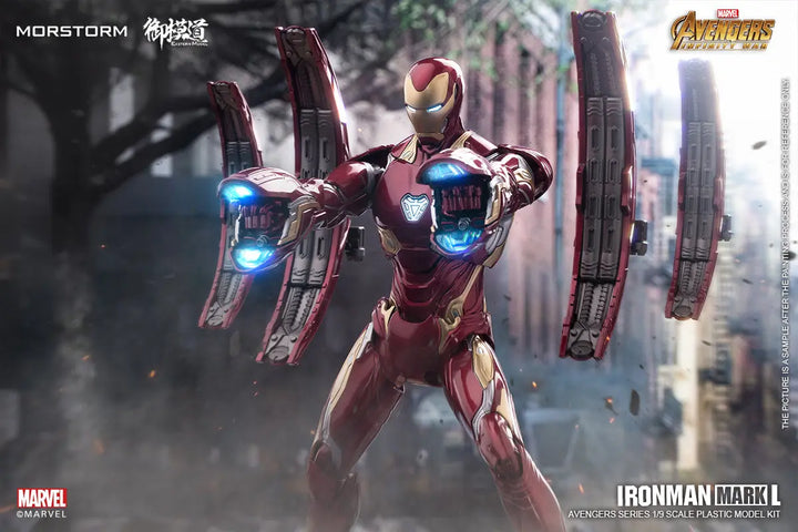 DMHTOY In Stock E-Model&Morstorm Marvel Avengers 1/9 Scale Iron Man MK50 Model Kit