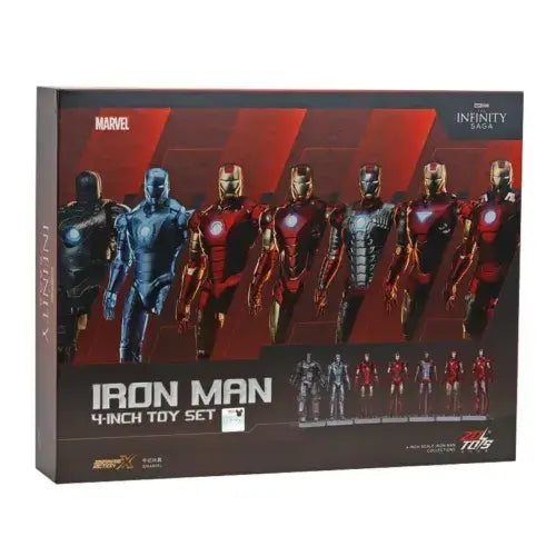 DMHTOY ZD Toy MARVEL Iron Man MK1 MK2 MK3 MK4 MK5 MK6 MK7 4" Action Figure