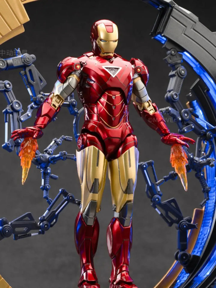 DMHTOY ZD Toy Marvel 1/10 Iron Man Mark 6 with Suit-up Gantry Action Figure