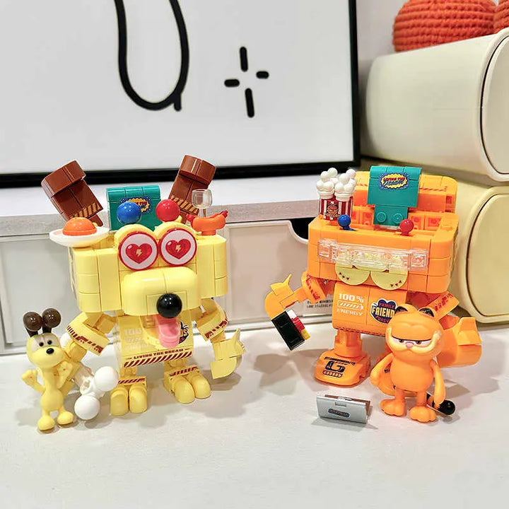 DMHTOY Odie Garfield Vehicle Series 176/217pcs Mini Building Blocks