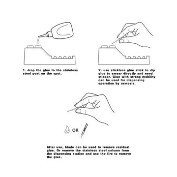 DMHTOY DSPIAE Aluminum Alloy Super Glue Auxiliary Applicator Model Tool