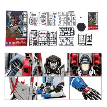 DMHTOY Trumpeter Transformers Model Kit Bumblebee B-127 Blitzwing Soundwave Starscream Arcee Cliffjumper