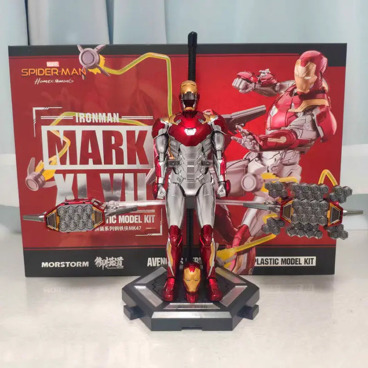 DMHTOY In Stock Morstorm & E-Model IronMan MARK XL VII Mark47 Marvel Avengers Series 1/9 Scale Plastic Model Kit