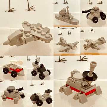 DMHTOY Military Toy Tanks Aircraft Battleship 10pcs Set Mini Building Blocks