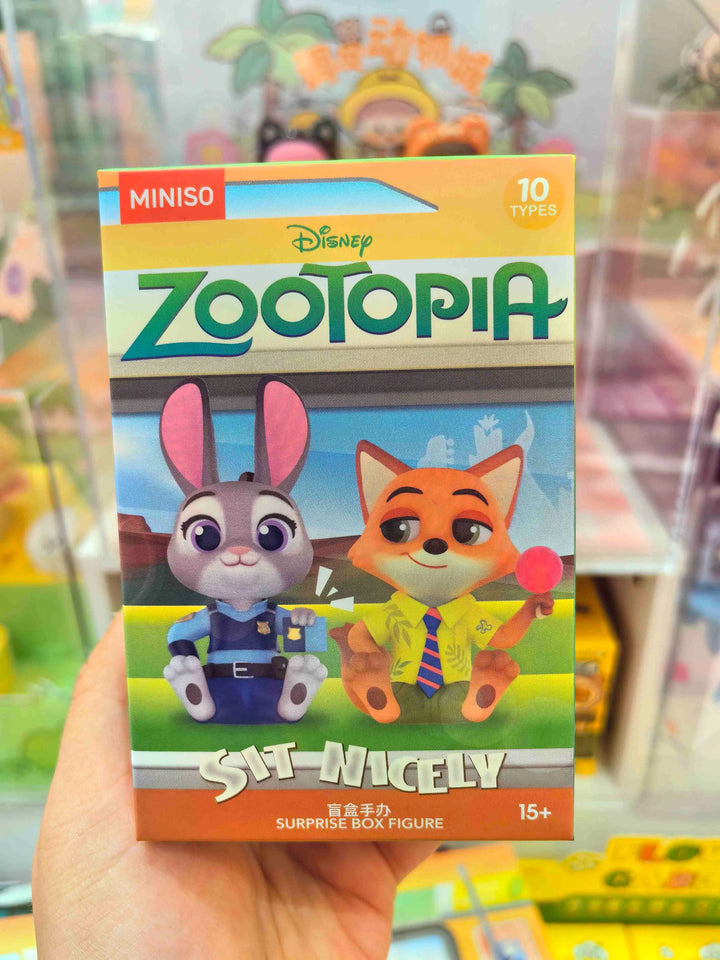 DMHTOY Zootopia Sit Series Judy Nick Mr.Big Flash Figurines Blind Box