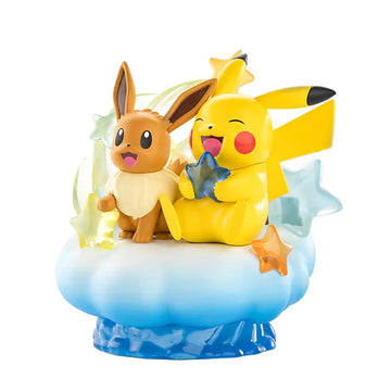 DMHTOY Funsm Pokemon Psyduck Slowpoke Pikachu Eevee Gengar Mimikyu Mini Figure