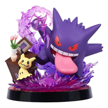 DMHTOY Funsm Pokemon Psyduck Slowpoke Pikachu Eevee Gengar Mimikyu Mini Figure