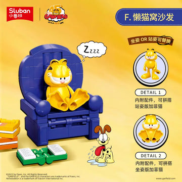 DMHTOY In Stock Sluban Garfield Life Theme Building Blocks Set