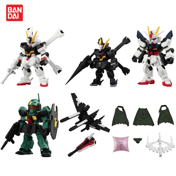 DMHTOY In Stock Bandai Mobile Suit Ensemble MSE20 6pcs Set Mobile Suit Crossbone Gundam Mini Figure