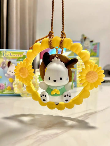 DMHTOY Sanrio Pochacco Flower & Childhood Series Blind Box Mini Figure Gift