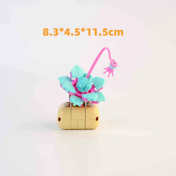 DMHTOY Building Blocks Flowers Series Star Hood Lina Lotus Small Ball Rose Tang Seal